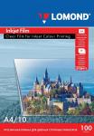 0708411 Lomond 10л.A4 прозрачн.для цветн.печати водными чернилами ((односторон.полиэстер 100мкр)
