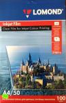 0708415  Lom A4,100мк,50л прозр.для цв.печати водными чернилами (односторон.полиэстер)