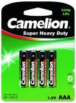 Camelion AAA R03P-BP4B, Super Heavy Duty,1.5V, 550mAh   (цена за блистер 4шт)