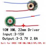 LED Driver In 3-15V, Out 3-3,7V+2,8A, 10W, 1 mode