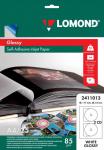 самокл.глянц.на CD A4/25л/CD2(D-17/118мм) 85г/м2 (струйн.печать) Lomond L2411013 (в кор.14 пач)